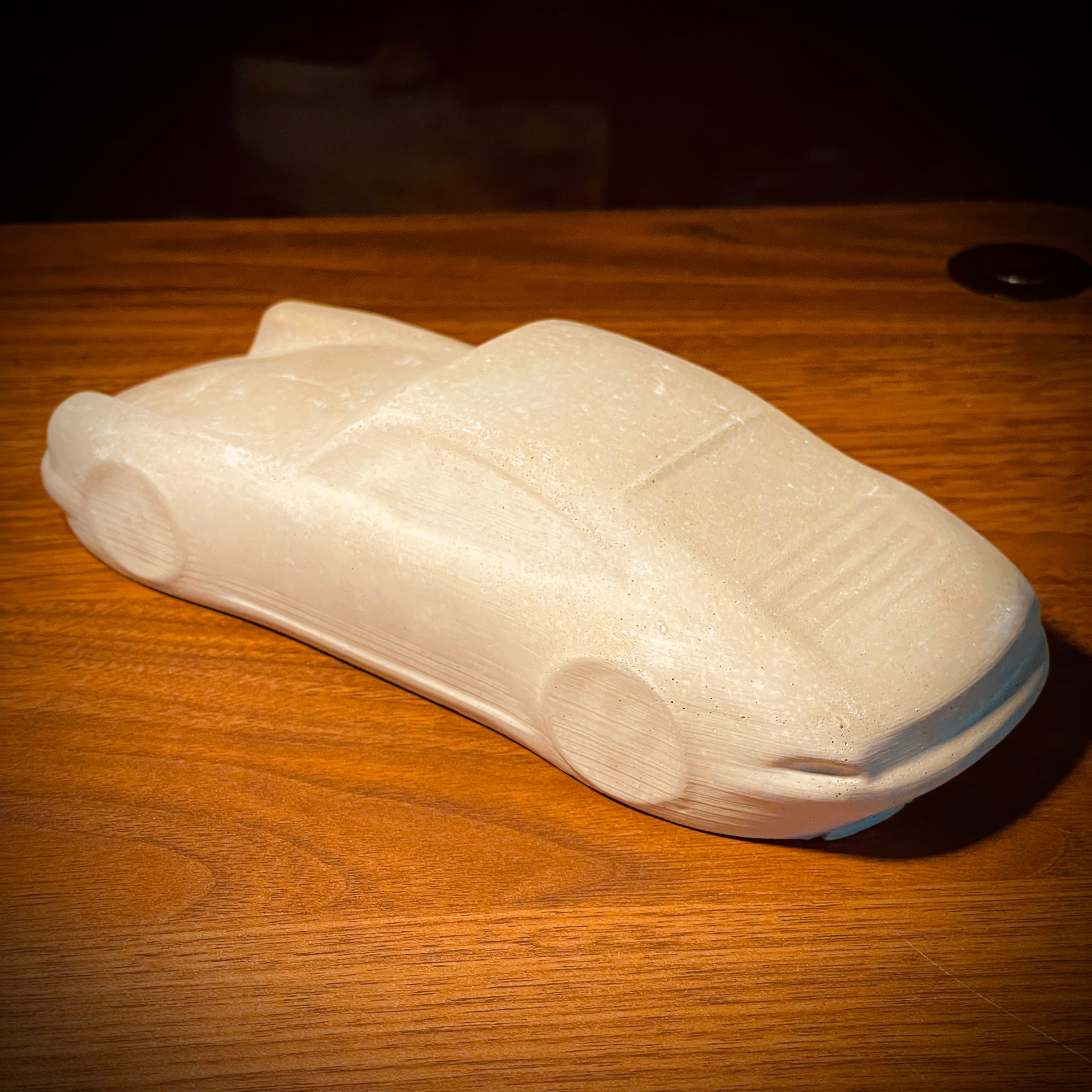 911 Skulptur aus Beton - 19cm in grau