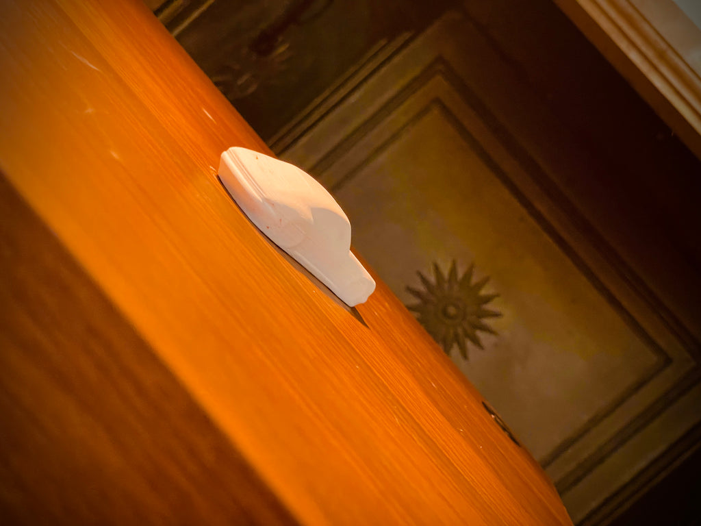 911 Skulptur aus Gipskeramik - 10cm in weiß